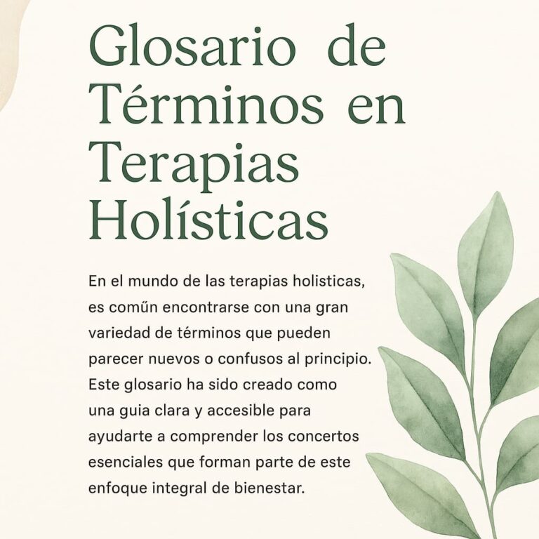 Glosario de Términos Terapias Holísticas
