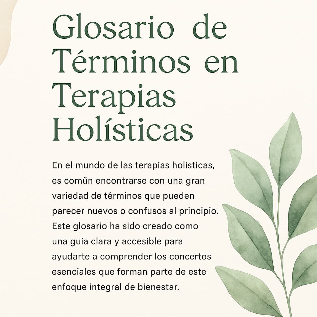 Glosario de Términos Terapias Holísticas