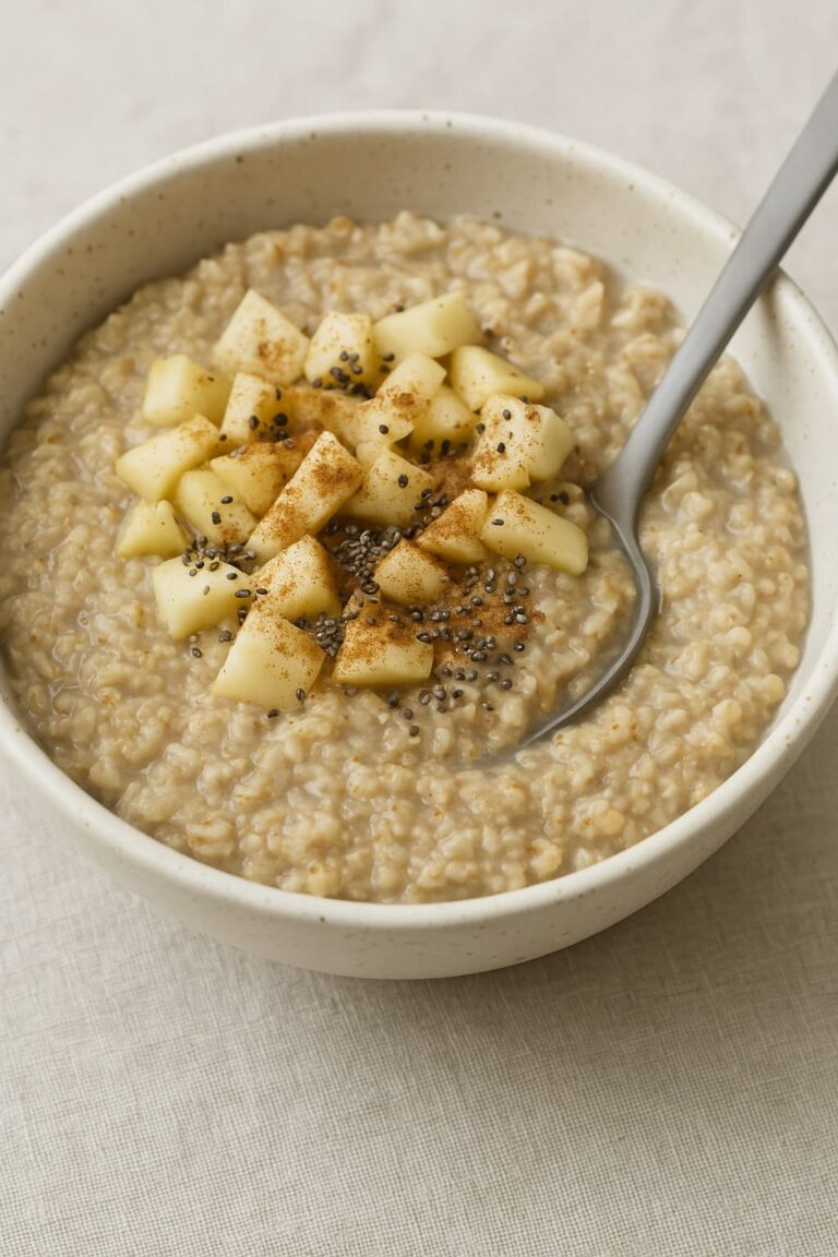 Porridge de Avena Integral con Manzana, Canela y Chía
