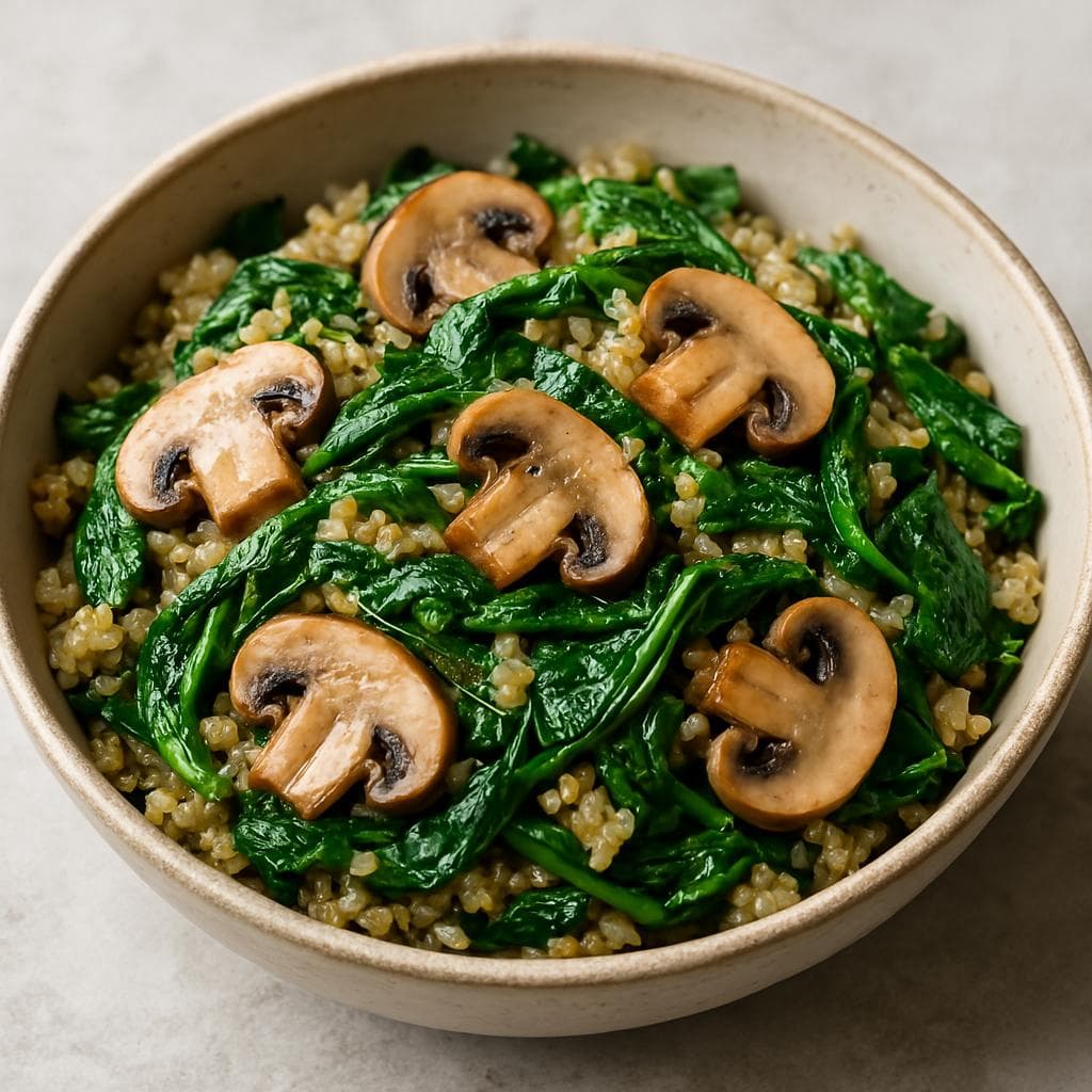 quinoa con espinacas